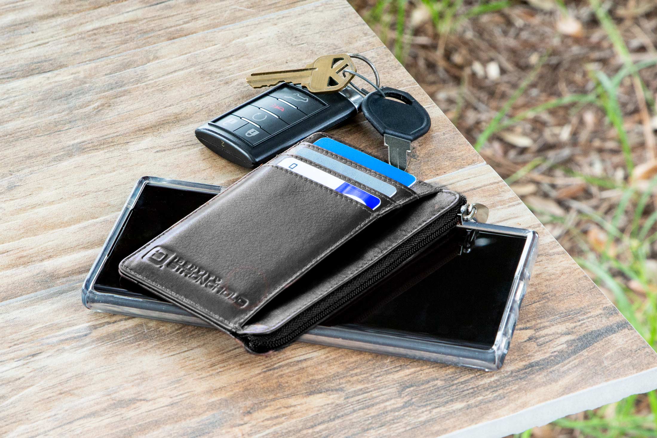 2pcs Mens Slim Wallet RFID Blocking Front Pocket Credit Card Holder Me – Atomstack