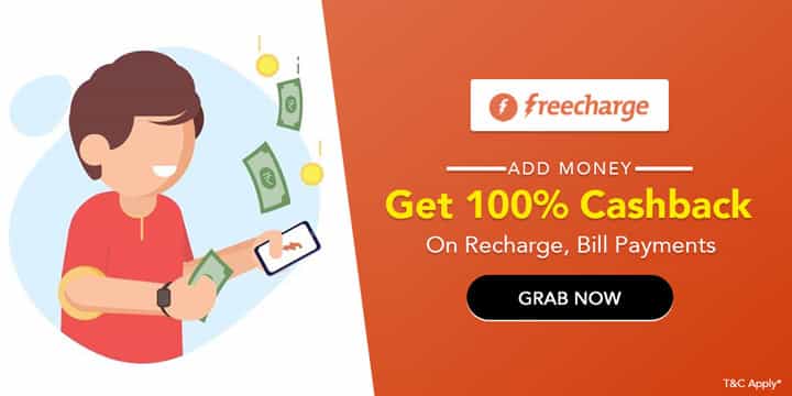 Get Rs cashback on transaction of Rs Use Code: FCT20