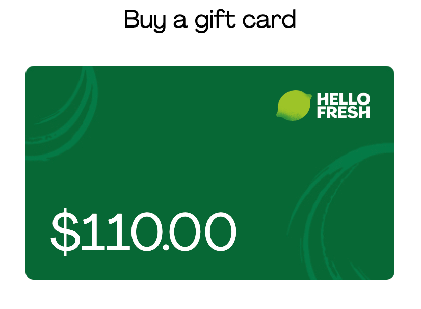 Hello Fresh Gift Card | United States | Cardly