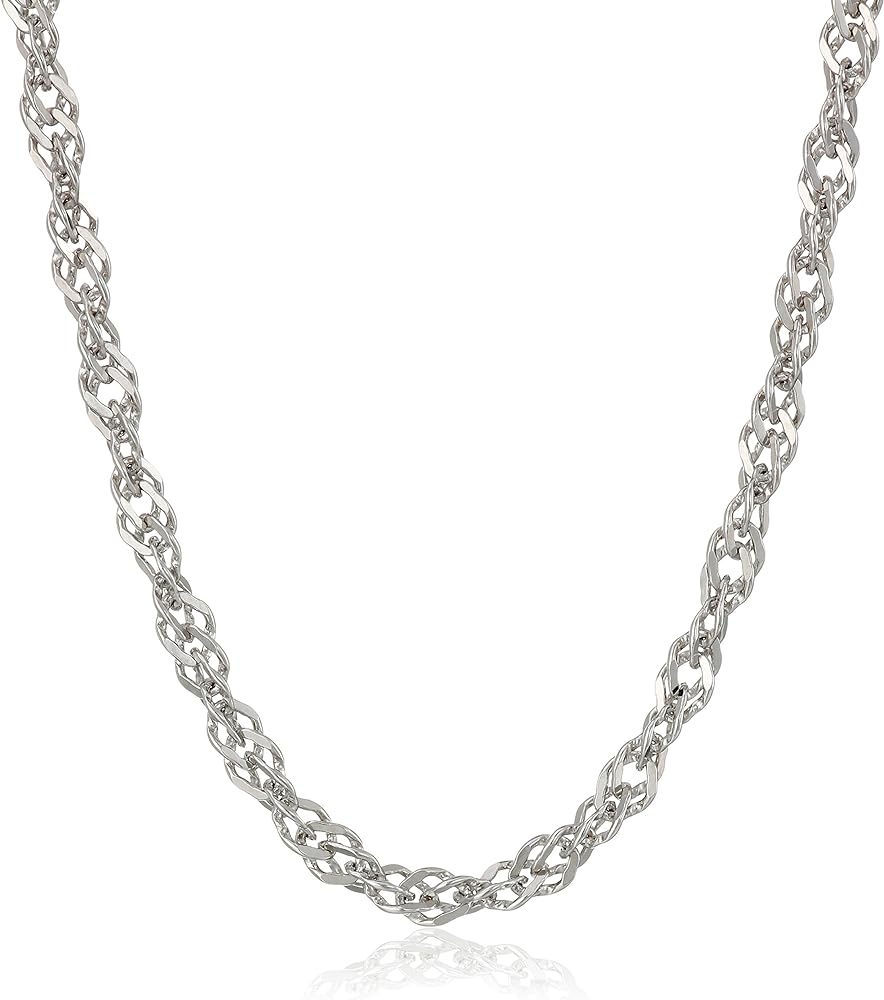 Half Twisted Sterling Silver Chain Necklace Singapore Chain – Spero London