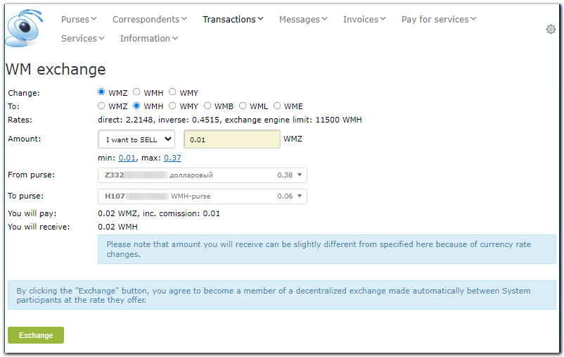 WM Exchanger - WebMoney Wiki