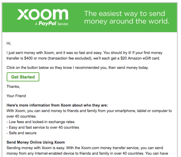Sign Up | Xoom, a PayPal Service