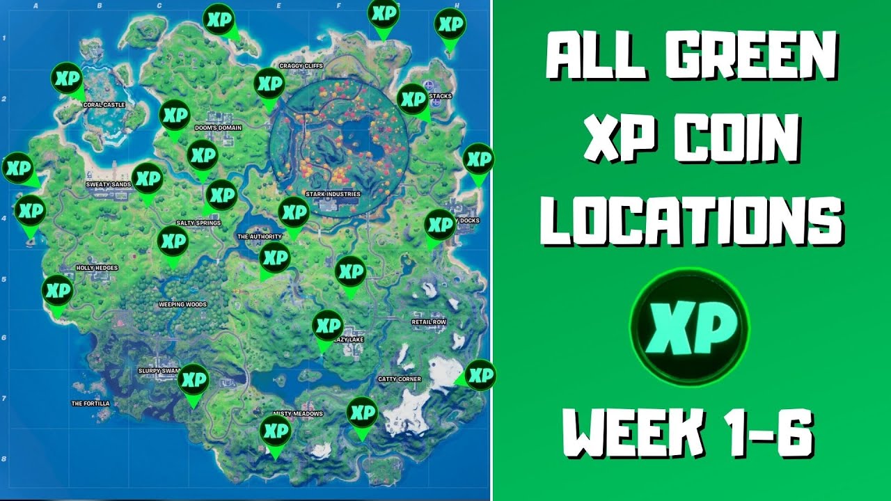 Every Week 6 XP Coin Location in Fortnite Season 4